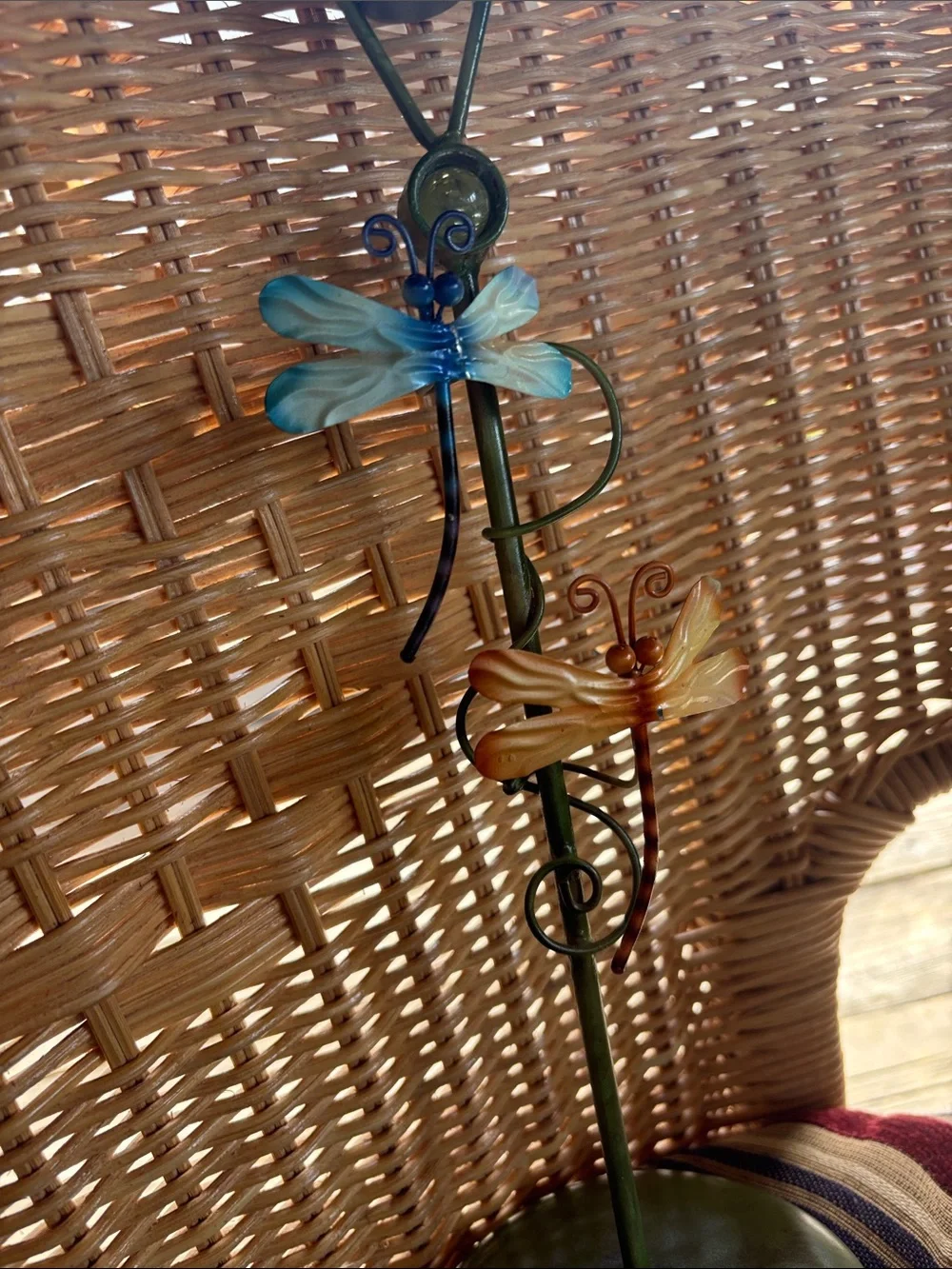 Dragonfly Candle Holder Hand painted